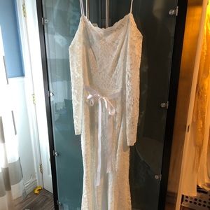 Lace off the shoulder dress